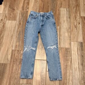 AGOLDE Riley High Rise Straight Crop Jeans